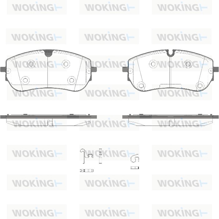 Kit de plaquettes de frein, frein à disque WOKING P18893.00