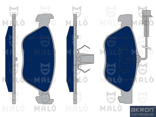 Kit de plaquettes de frein, frein à disque AKRON-MALÒ 1050403