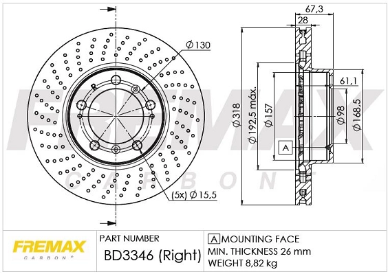 Disque de frein FREMAX BD-3346
