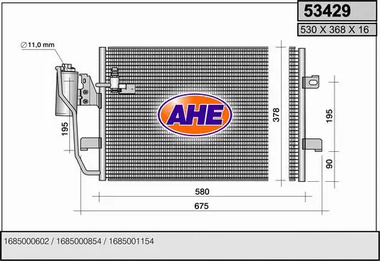 Condenseur, climatisation AHE 53429