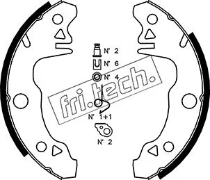 Jeu de mâchoires de frein fri.tech. 1088.205K