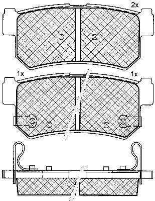 Kit de plaquettes de frein, frein à disque BSF 10856