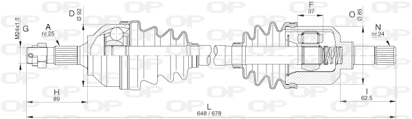Arbre de transmission OPEN PARTS DRS6293.00