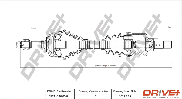 Arbre de transmission Dr!ve+ DP2110.10.0587