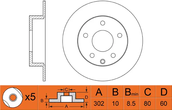 Disque de frein FIT FR0512