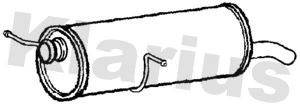 Silencieux arrière KLARIUS PG974P