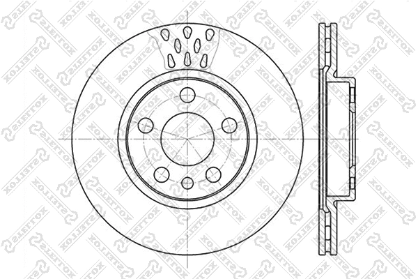 Disque de frein STELLOX 6020-1923V-SX