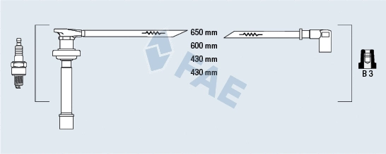 Kit de câbles d'allumage FAE 85861