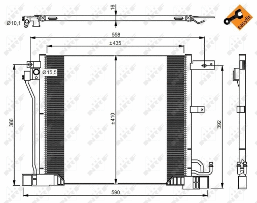 Condenseur, climatisation NRF 350040