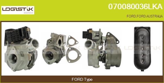 Turbocompresseur, suralimentation LGK 070080036LKA