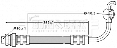 Flexible de frein BORG & BECK BBH6808