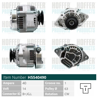 Alternateur HOFFER H5540490