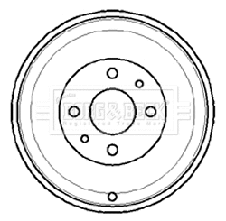 Tambour de frein BORG & BECK BBR7012