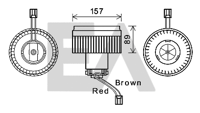 Moteur électrique, pulseur d'air habitacle EACLIMA 42A78004