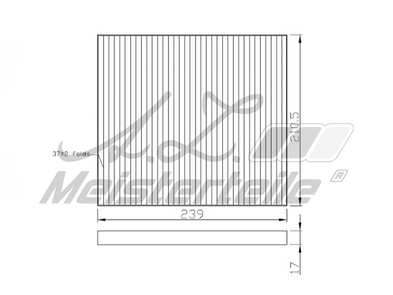 Filtre, air de l'habitacle A.Z. Meisterteile AZMT-41-010-1559