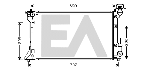Radiateur, refroidissement du moteur EACLIMA 31R71140