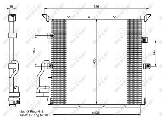 Condenseur, climatisation NRF 35586