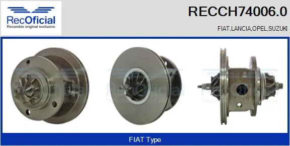 Groupe carter, turbocompresseur RECOFICIAL RECCH74006.0