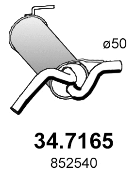 Silencieux arrière ASSO 34.7165