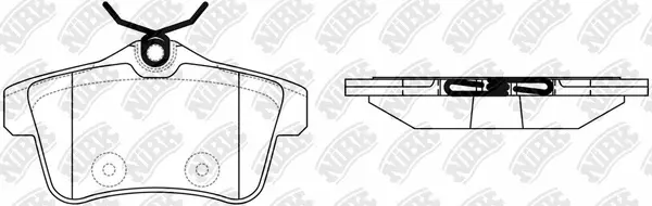 Kit de plaquettes de frein, frein à disque NiBK PN0473