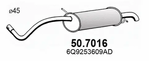 Silencieux arrière ASSO 50.7016