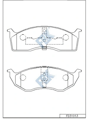 Kit de plaquettes de frein, frein à disque FBK FD31013