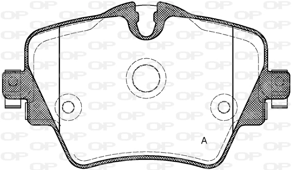 Kit de plaquettes de frein, frein à disque OPEN PARTS BPA1625.08