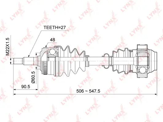 Arbre de transmission LYNXAUTO CD-5303A