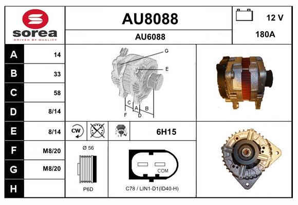 Alternateur SNRA AU8088
