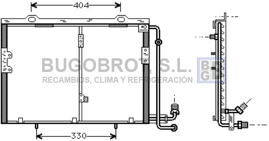 Condenseur, climatisation BUGOBROT 62-MS5207