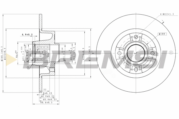 Disque de frein BREMSI CD7571S