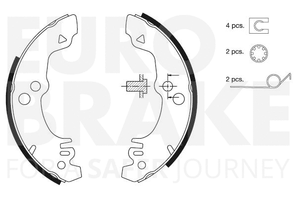 Jeu de mâchoires de frein EUROBRAKE 58492725282