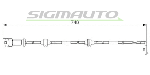 Contact d'avertissement, usure des plaquettes de frein SIGMAUTO WI0557
