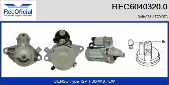 Démarreur RECOFICIAL REC6040320.0