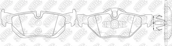 Kit de plaquettes de frein, frein à disque NiBK PN0511W