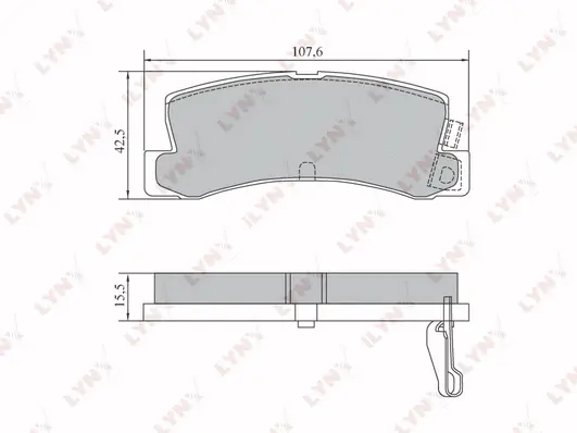 Kit de plaquettes de frein, frein à disque LYNXAUTO BD-7557
