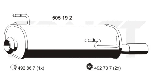 Silencieux arrière ERNST 505192