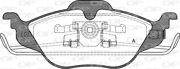 Kit de plaquettes de frein, frein à disque OPEN PARTS BPA0684.02