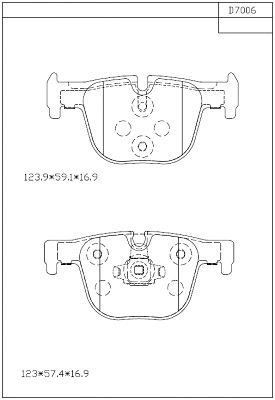 Kit de plaquettes de frein, frein à disque ASIMCO KD7006