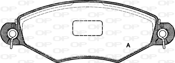 Kit de plaquettes de frein, frein à disque OPEN PARTS BPA0643.10