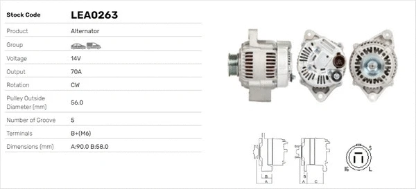 Alternateur LUSA LEA0263