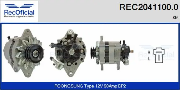 Alternateur RECOFICIAL REC2041100.0