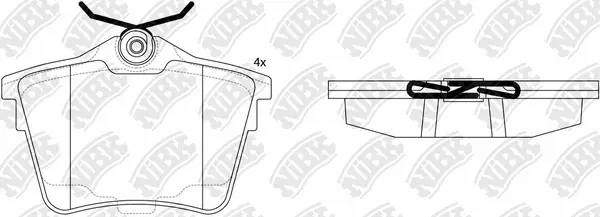 Kit de plaquettes de frein, frein à disque NiBK PN0468