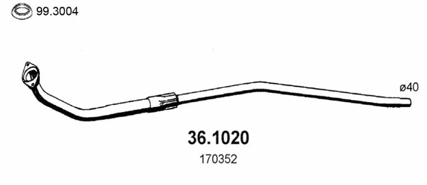 Tuyau d'échappement ASSO 36.1020