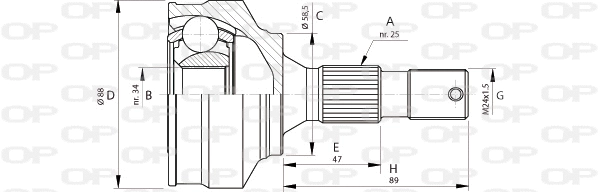 Jeu de joints, arbre de transmission OPEN PARTS CVJ5690.10