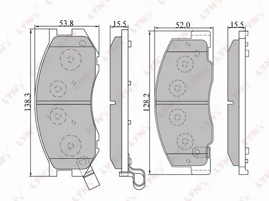Kit de plaquettes de frein, frein à disque LYNXAUTO BD-7515