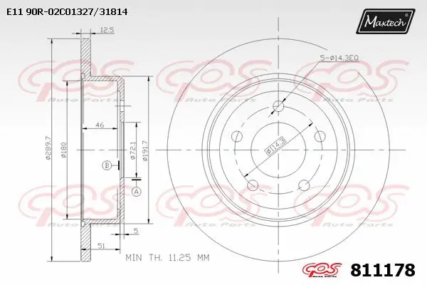 Disque de frein MAXTECH 811178
