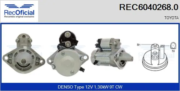 Démarreur RECOFICIAL REC6040268.0