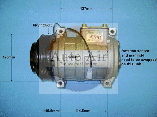 Compresseur, climatisation AUTO AIR GLOUCESTER 14-6254P