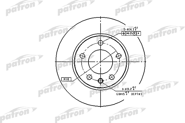 Disque de frein PATRON PBD1612